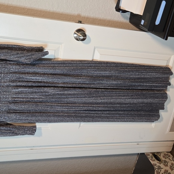 BODEN Metallic Pleated Maxi Dress - Picture 3 of 5